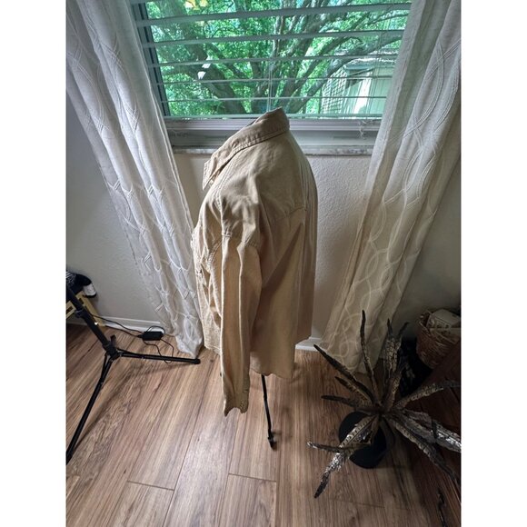 VTG Wrangler Mens XL bottlebrush distressed Pearl Snap Button-Up Shirt  chore - Picture 8 of 16